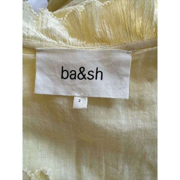 Ba&sh Maxi "lady" Dress Pale Yellow Smocked sz 2 US size M - Picture 8 of 8